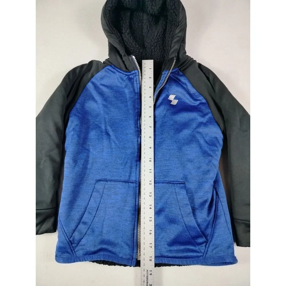 Childrens Place Jacket Youth Boys Medium 7/8 Blue Hooded‎ Winter Coat Outerwear